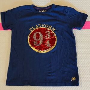 Mini Boden Harry Potter 9 3/4 Flip Sequin Shirt Kids 9-10